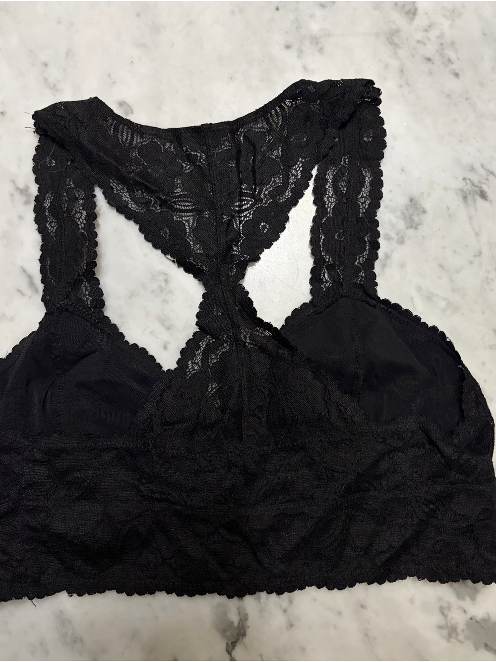 Free People Black Lace Racerback Bralette - Picture 3 of 4